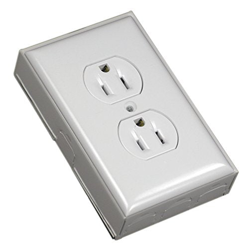 Wiremold Metal Raceway, Extending Power, On-Wall, Outlet + Box, White, BW2-D - size: Outlet + Box
