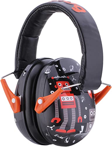 Snug Kids Earmuffs – Noise Reduction for Toddlers & Children – Adjustable, Lightweight, Foldable, Soft & Comfortable - color: Robot