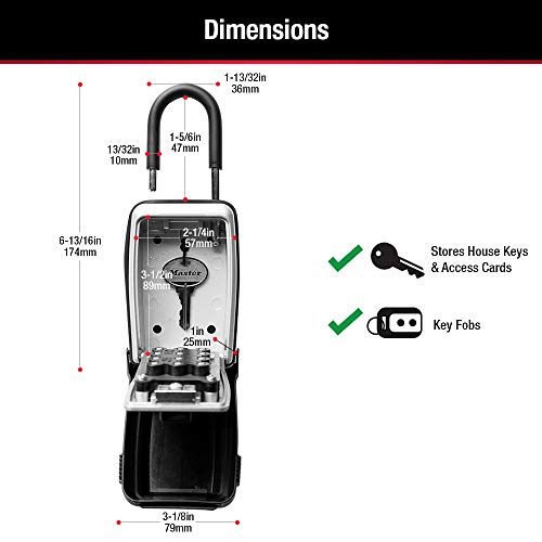 Master Lock Push Button Key Lock Box, Indoor Outdoor for 5 Keys 5422EC - size: 3-1/2 In. H. x 2-1/4 In. W. x 1 In. D., style: 1 Pack
