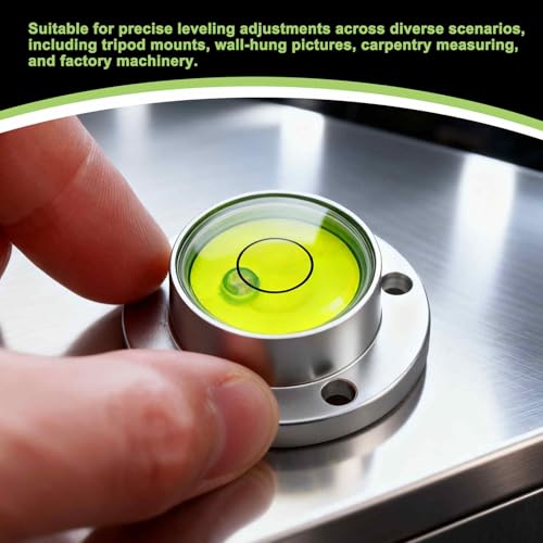 10pcs Round Bubble Level 12x7.5mm - Mini Circular Bullseye Spirit Levels Measuring Layout Tools for Leveling Camera/Tripod/Telescope/Workshop/Turntable/Pictures Frame, White - size: 12x7.5mm