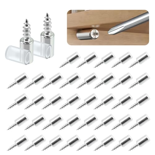 SOPAMI 80 Pcs Cabinet Shelf Support Pegs,Self-Tapping Screws for Cabinets