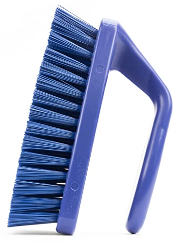 SPARTA Scrub Brush with Iron Shaped Handle and Stiff Bristles, Heavy Duty Scrubber Brush for Kitchen, Bathroom, Shower, Tile, Sink, Carpet and Bakepans, Polypropylene, 6 Inches, Blue - color: Blue, size: 6 Inches (Pack of 1)