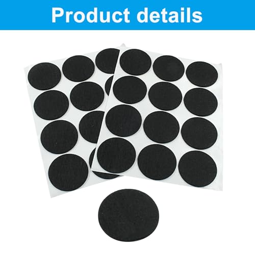 Bivethoi Self-Stick Round Felt Furniture Pads, 1.5"/38mm, Black, 60pcs - size: 1.5" Round 60pcs