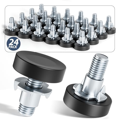 MROCO Furniture Leveling Feet 1/4"-20 UNC with T-Nuts, 24 Pack - size: 1/4"-20 / 24 Pack