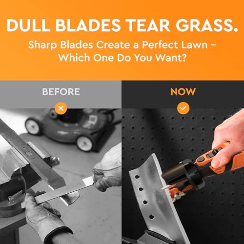 Sharp Pebble Cordless Lawn Mower Blade Sharpener – Lawnmower Sharpening Kit