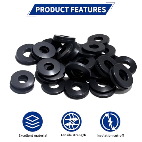 85Pcs Flat Rubber Washers Assortment Kit,16/18/20/25/30mm Black Washer,Vibration Absorbing Pads Sealing Rubber Washers for Faucets Garden Bolts Screws Hose Plumbing Shower Head- 5 Sizes