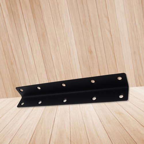 Long L Bracket,ULIFESTAR Black Corner Brace Brackets,Stainless Steel Corner Brackets,Heavy Duty Shelf Bracket,Metal Right Angle Bracket for Wood,200*27mm/7.87*1.06''4 PCS - size: 200*27mm/7.87*1.06''