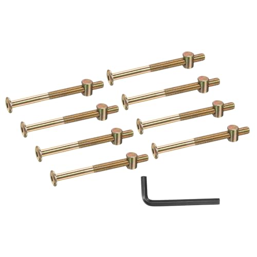 PATIKIL 8 Set Bunk Bed Bolts and Nuts Kit, M8x110mm Furniture Bolts Hex Drive Socket Cap Hardware Replacement for Beds Headboards Chairs - size: M8x110mm