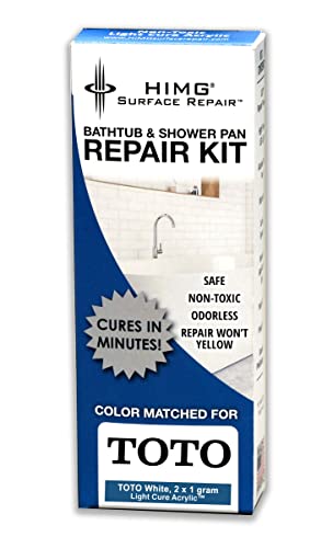 HIMG Bathtub & Shower Pan Repair Kit - Fits Toto White Sinks and Tubs - color: Toto White