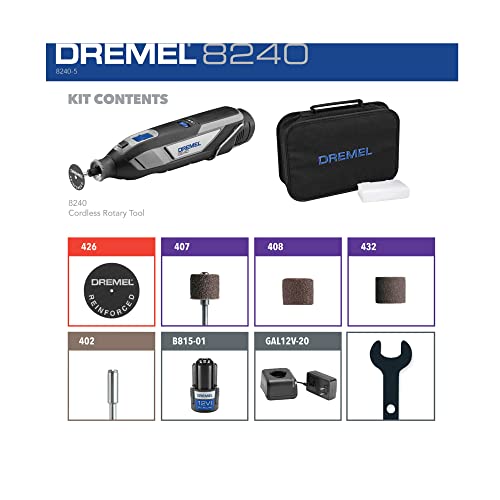 Dremel 8240 12V Lithium-Ion Battery Cordless Rotary Tool Bundle