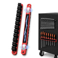 Heavy Duty Magnetic Screwdriver & Wrench Organizer, 12 Slot Tool Holder - color: Red, size: 12-Slot