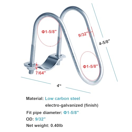 10 Sets 1-5/8" OD Cross Pipe Clamp Connector, Greenhouse Crossover Clamp - size: 1-5/8" OD