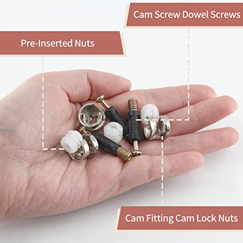 Jiozermi 36 Sets 3-in-1 Furniture Connecting Kit - size: B