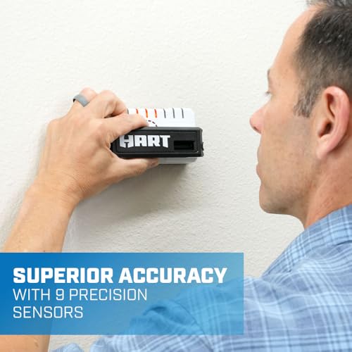 HART Professional Stud Finder with 9 Sensors, Wood & Metal Stud Detector