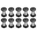 HARFINGTON 10pcs Knife Handle Screws 5 x 14mm M4 Torx Sink Head Stainless Steel Pocket Knife Pivot Pin Folding Knives Bolts Fasteners for Blade Fixing, Black/Silver - size: 5 x 14mm