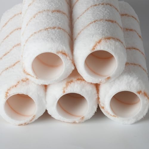 Bates- Paint Roller Covers, 9", Brown Stripes, 5 Pack, Covers for Paint Rollers 9 Inch, 9 Inch Paint Roller Covers, Paint Roller Cover, Paint Roller Covers 9 Inch, Large Paint Roller Covers - color: Brown Stripes, size: 9 Inch, 5 Pack