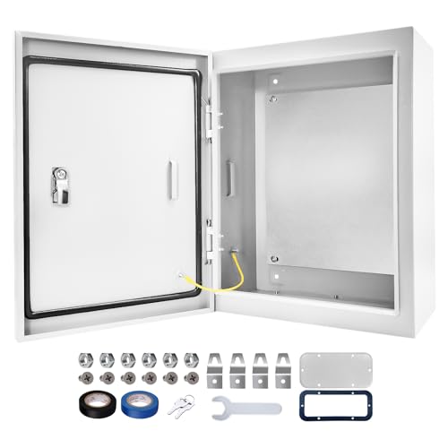 Electrical Junction Box 20x16x6, NEMA 4X IP66 Steel Enclosure Box - size: 20 x 16 x 6''