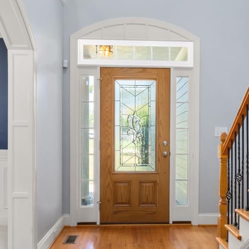 NeatiEase Vinyl Transom Window, 12" x 36" Fixed Glass Household Windows with Grids and Dual-pane Tempered Glass for House, Shed, Doors, Garage, Chicken Coop, Basement (White) - size: 12"x36"