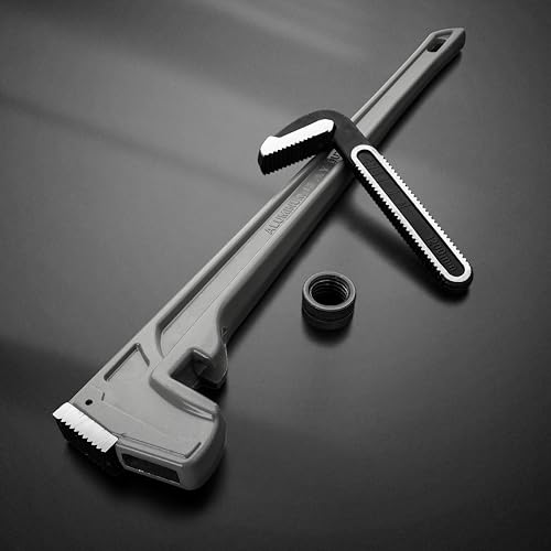 DURATECH 48-inch Aluminum Straight Pipe Wrench, Adjustable Plumbing Wrench - size: 48-inch, style: Straight