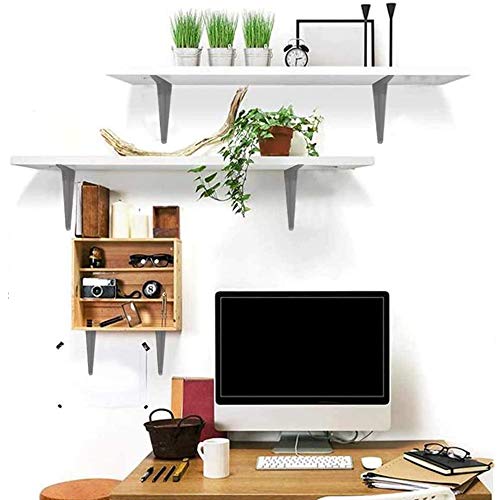 Metal 3" x 4" inch Wall Corner Angle Shelving Shelf Brackets, Grey, Pack of 20 - size: 3" x 4" inch