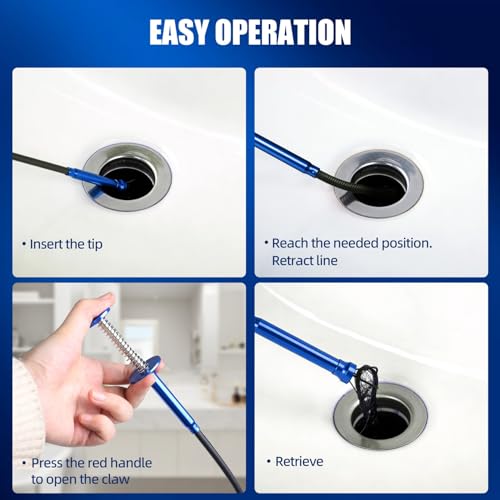 Flexible Grabber Tool, Magnetic 4-Claw Gripper (24", Blue) - size: Blue Magnetic