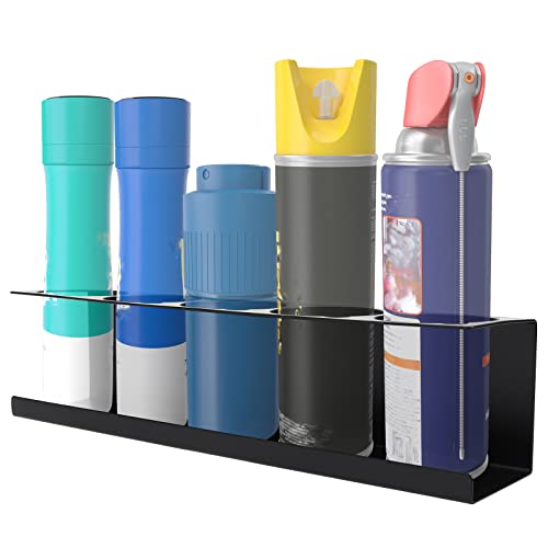 RealPlus Aerosol Spray Can Holder Rack Organizer, 5 Can Spray Bottle Holder Heavy-Duty Steel Wall Mounted for Garage and Workspace, Pack of 4 - color: 5-Can