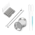 DIYESMART 120pcs Paint Mixing Balls 5.5mm/apr. 0.22” (316 Stainess Steel), 20pcs Paint Tray, 2pcs Paint Stirrer and 6pcs 3ml Paint Eyedroppers Suit for Mixing Model Paints, Mixing Nail Polish… - size: 1202022