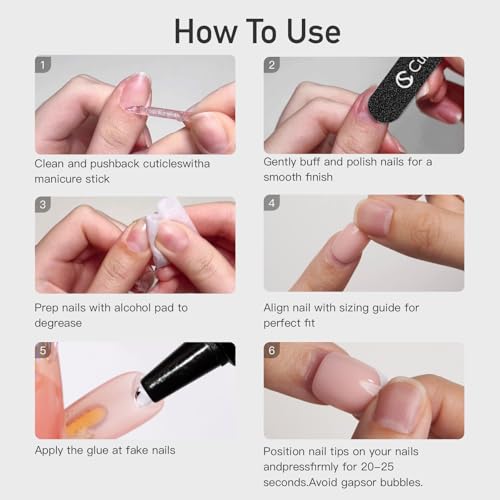 CurvLife Extra Short Almond Press On Nails, Spring Chirp Nude Pink - color: C6 - Spring Chirp