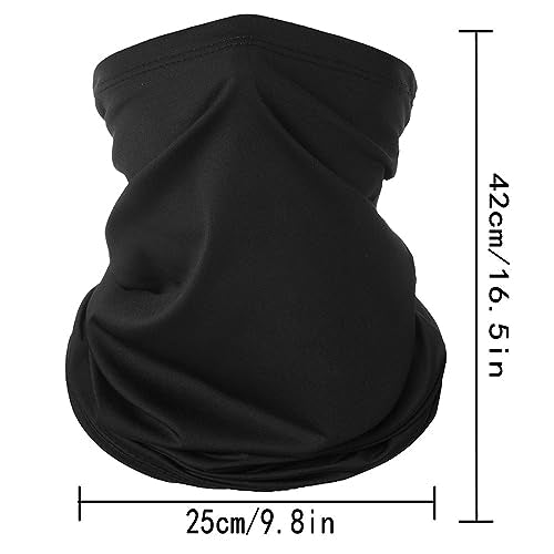 6 Pieces Summer Face Cover Scarf Mens Neck Gaiter For Men Women UV Protection Face Breathable Sun Protection Cycling Running - color: White+navy+black+light Gray+dark Gray+camouflage Light Gray
