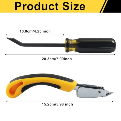 2 Pack Staple Remover, Black or Yellow Handle - color: Black, Yellow
