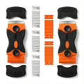 Mister Rui 2Pack Dual-Head Scraper, 50 Blades, Screw-On Safe, Multi-Surface - color: 2 Orange