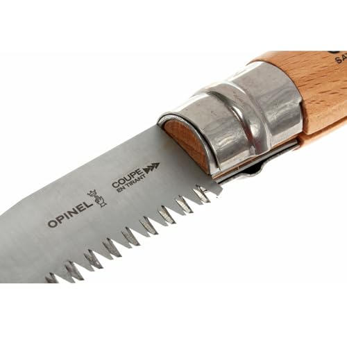 Opinel Folding Saw - Gardening and Camping Folding Carbon Steel Saw with Beechwood Handle - style: No.12