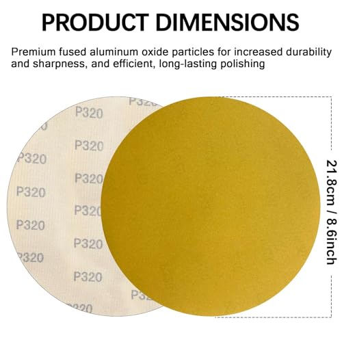 9 Inch Drywall Sanding Discs 320 Grit Set - size: 9 Inch 320 Grit Sanding Discs
