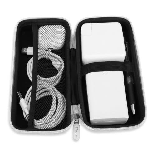 iMangoo Travel Essential Electronics Organizer Charger Case Carrying Pouch - color: Silver, size: Large