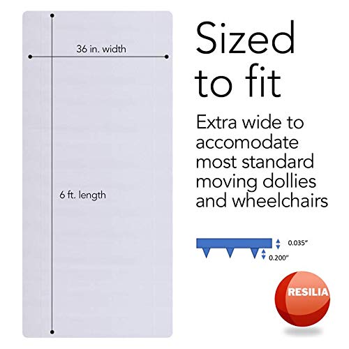 RESILIA Deep-Pile Carpet Runner - Plastic Vinyl Carpet & Rug Protector, Waterproof Clear Vinyl Floor Runners, 36 Inches Wide x 6 Feet Long, Made in The USA - size: 36" x 6' (Rectangular)