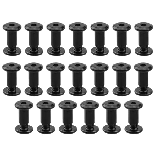 20 Sets M5 x 10mm Black Binding Post Screws,Hex Drive Rivet Socket - size: M5 x 10mm