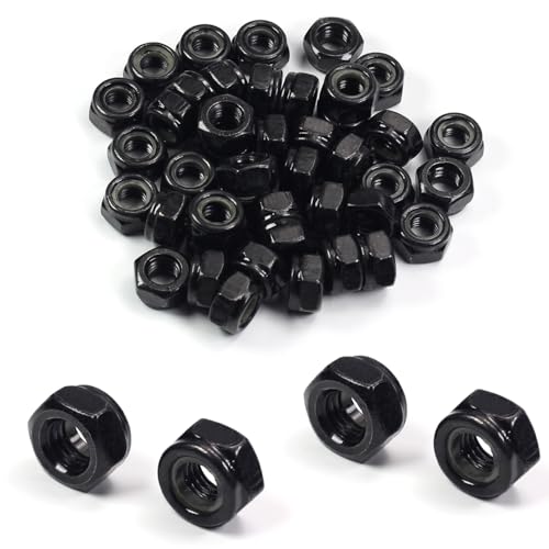 M8 Lock Nut Nylon Inserted Locknuts for Patio Furniture M8 Bolts - size: M8 (40PCS)