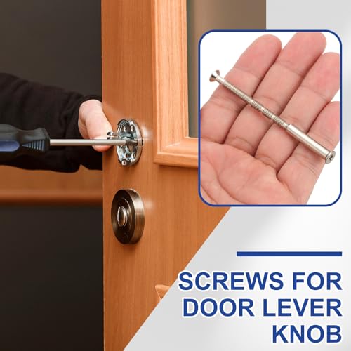 PATIKIL Door Handle Screws M4 x 60mm, 10 Set Cabinet Handle Break Away Screws for Drawer Pull with M4 x 25mm Sleeve Slub Bolt for Door Lever Knob - size: M4 x 60mm