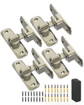 90/180 Degree Barn Door Latch Lock with Spacer, Bronze, 4 Pack - color: Bronze-4Pcs