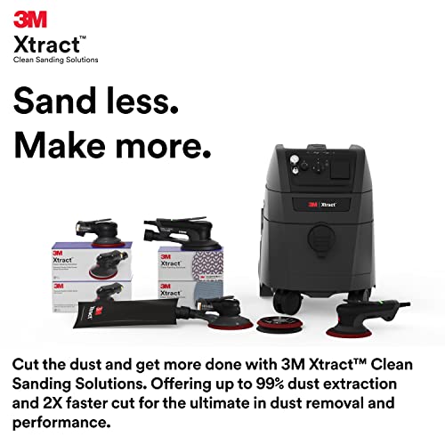3M Xtract Pneumatic Random Orbital Sander, 88947, 5 in - size: 5 in, 5/16 in Orbit, style: Self-Generated Vacuum