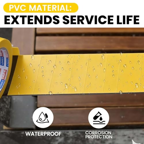 ADHES PVC Pipe Wrap Tape, 2 Inch X 35 Yds, Corrosion Protection Pipe Tape - color: Yellow