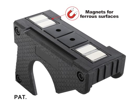 Magnetic Ratchet Organizer/Holder -Horizontally or Vertically-Patented-Tool Tray/Rack/Shelf for Ratchet, Wrench, Pry Bar, Breaker Bar, Extension Storage Box Drawer Panel (Black) - color: Black