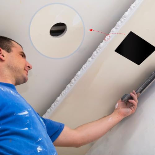 Sosation 6 Pack Ceiling Cover Plate Wall Hole Cover, Black, 7 Inch - color: Black, size: 7 Inch