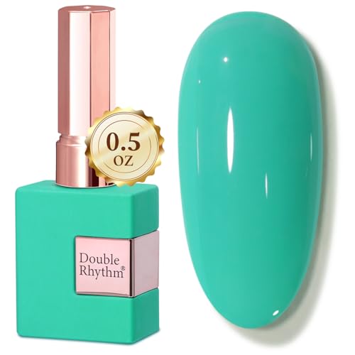 Double Rhythm 15ML Gel Nail Polish Pure Sheer Same Color Same Bottle Soak Off Gel Polish Art Manicure Salon DIY at Home for Women (Deep Mint-A1788) - color: Deep Mint