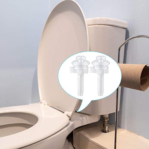 Jetec 32 Pieces Toilet Seat Screws Replacement Kit, White - color: White
