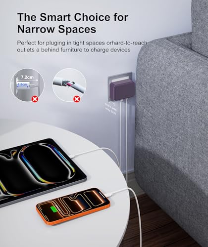 USB C Fast Charger Block 100W Compact for Multiple Devices Wall Charger - color: Purple