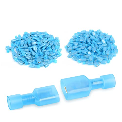 Nilight 200PCS Male Female Fully Insulated Wire Crimp Terminal Nylon Quick Connectors Wiring Spade 16-14 Gauge, 2 Years Warranty - color: 200PCS Spade Terminal