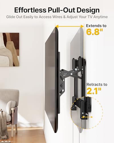monTEK Heavy Duty Tilting TV Wall Mount Barckt for 37–90" TVs up to 200lbs - size: 37"-90" TV