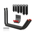 12-Piece Heavy Duty Garage Storage Hooks - 2x15” Jumbo Wall Hooks with Extended EVA Foam Padding (120 LB Capacity) + 4x3.5” Utility Hooks & 6 Storage Straps for Kayak, Paddleboard, Bike & Ladder