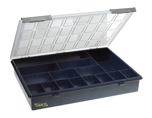 Raaco Assorter 4-15 Tool Box Organizer, 15-Slot Small Parts & Hardware - size: Full-Size –15 Slots, style: Fixed Grid
